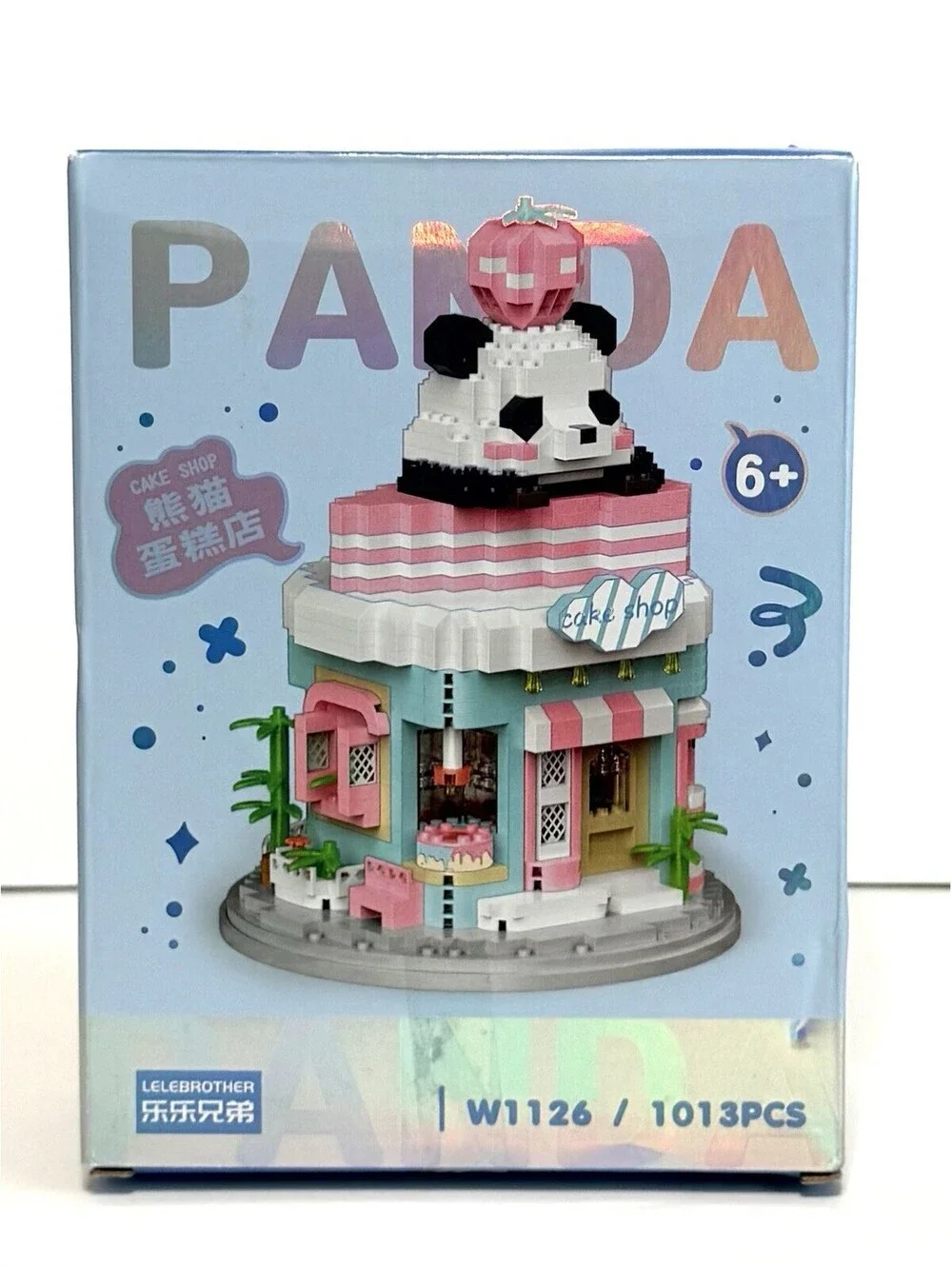 Lele Brother Panda Cake Shop W1126 1013PCS Mini Building Blocks New Sealed